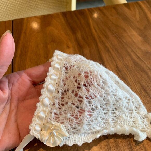 Baby's Christening/layette/wedding gown, hand made, full lining, cap, EUC. - Picture 8 of 15